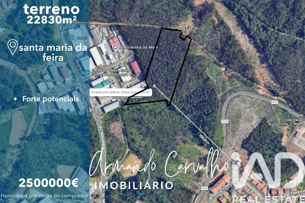 Terreno de 22 830 m² em São João de Ver