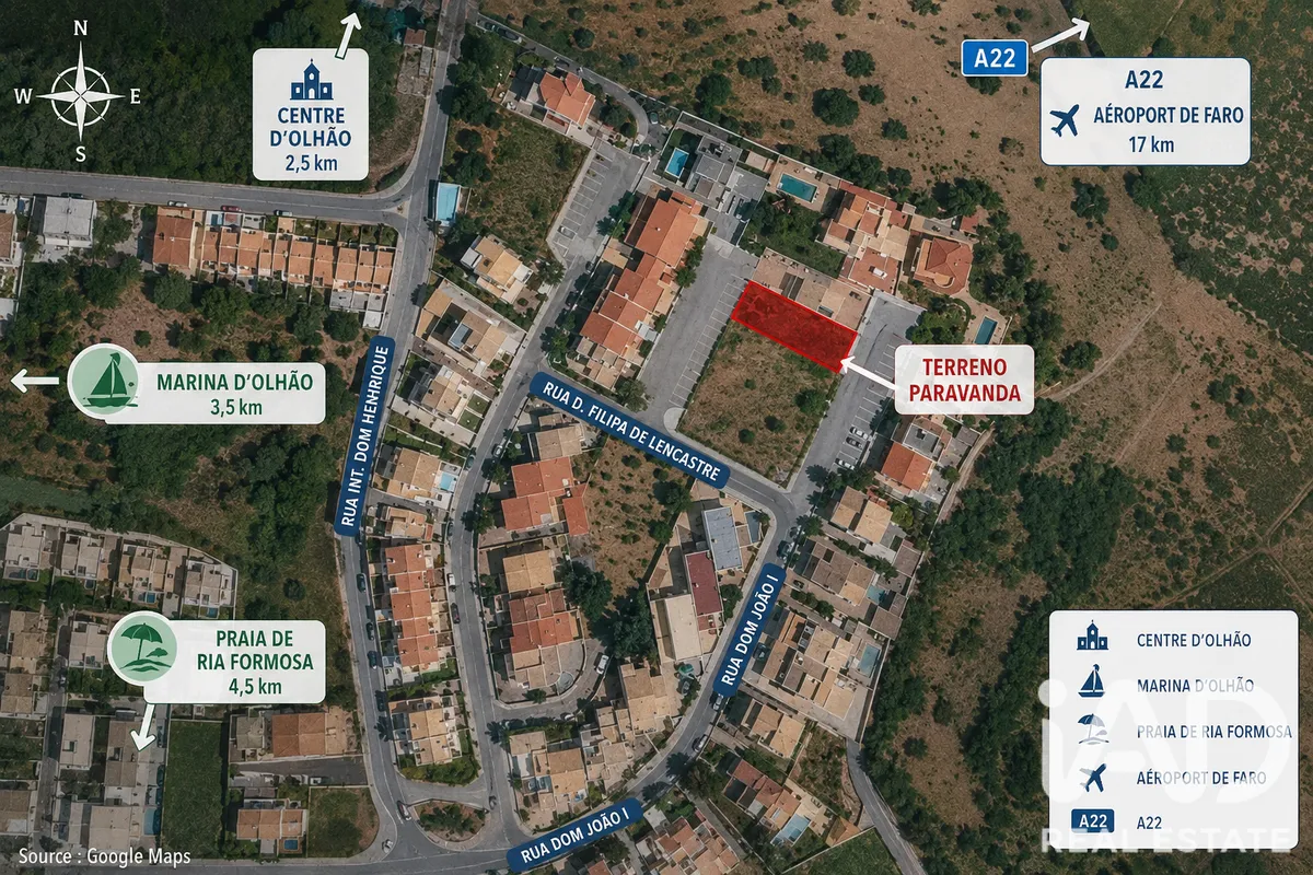 Terreno urbano de 310 m² em Olhao