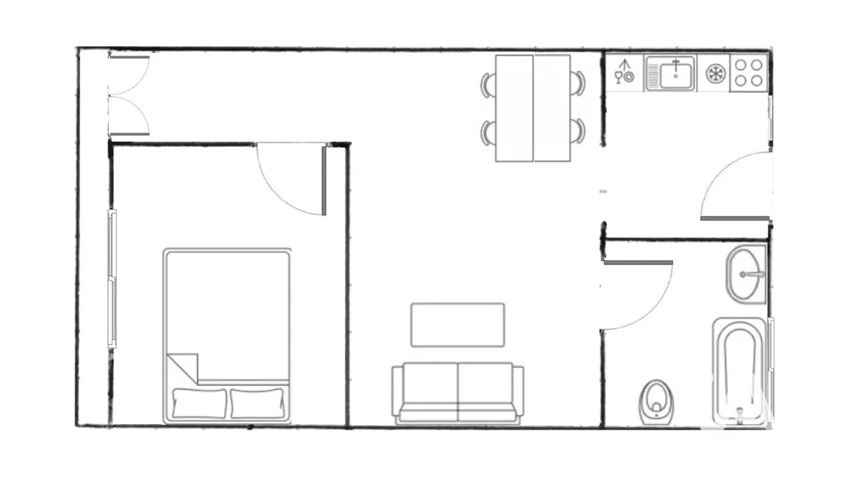 Apartamento 1 quarto de 30 m² em Sesimbra