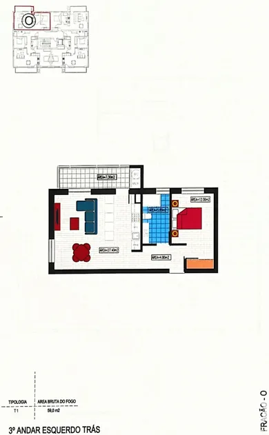 Appartement T1 à Avanca