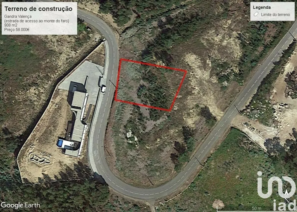 Terreno de 908 m² em Gandra e Taião
