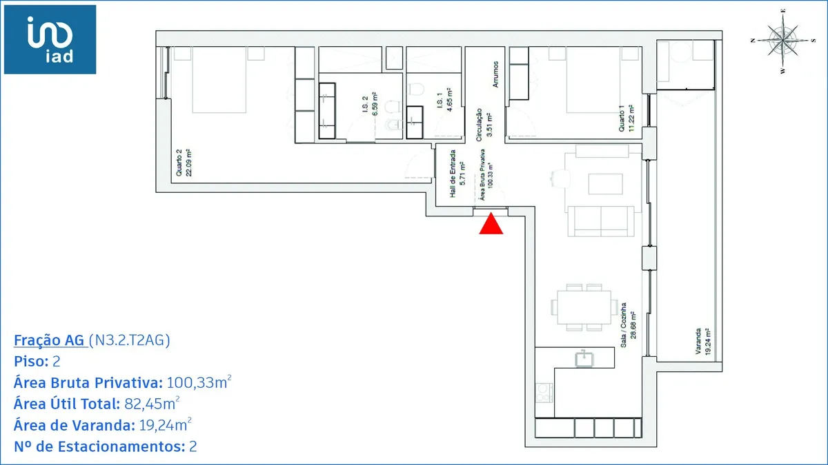 Apartamento 2 quartos de 150 m² em Glória E Vera Cruz