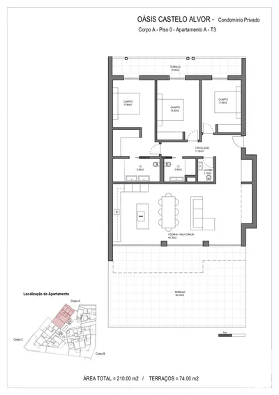 Fotografia 3 de Apartamento 3 quartos de 210 m² em Alvor