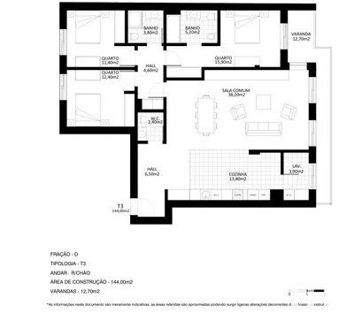 Fotografia 2 de Apartamento 3 quartos de 144 m² em Santa Marinha E São Pedro Da Afurada
