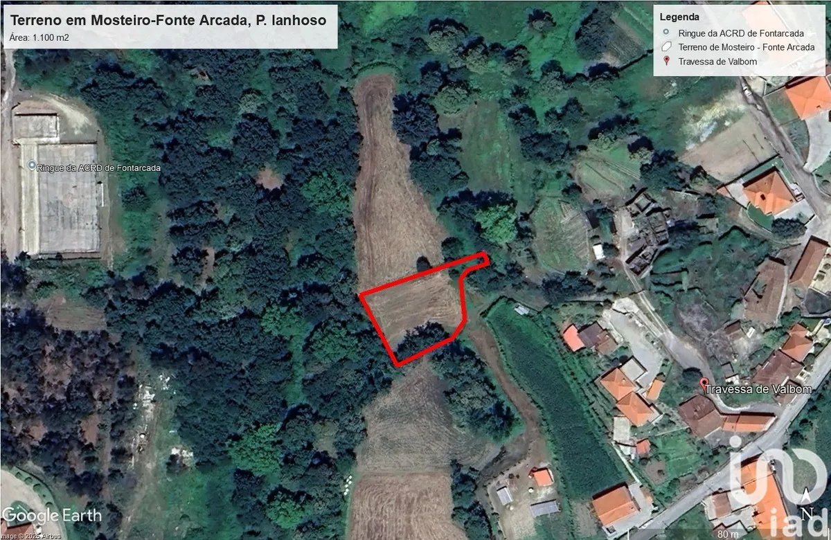 Terreno rústico de 1100 m² em Fonte Arcada E Oliveira